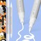 2 White Dual-Tip Acrylic Paint Pens - Multisurface Markers for Fabric,1 mm Fine & Brush Tips